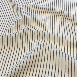 Woven Striped Cotton TISLA Off-White / Black